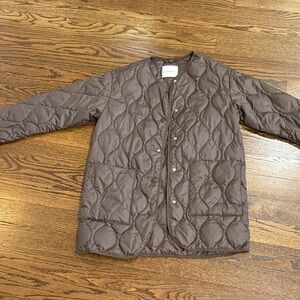 Everlane Quilted Lightweight Brown Jacket